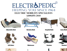 Tablet Screenshot of electropedic.com